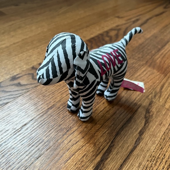 SOLD NEW NWT Victoria’s Secret PINK Plush Stuffed Collectible Mini Dog Zebra - Picture 3 of 4